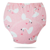 Waterproof Breathable Cotton Potty Training Pants for Babies (Pink Swan)